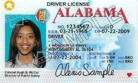 alea alabama driver's license card